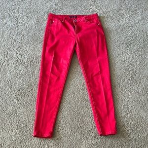 Women's Red Skinny Jeans